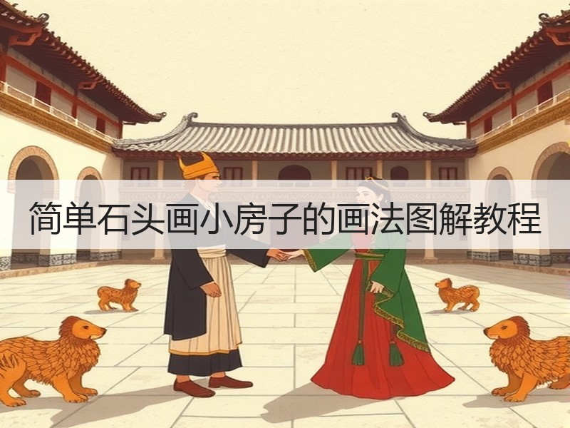 简单石头画小房子的画法图解教程
