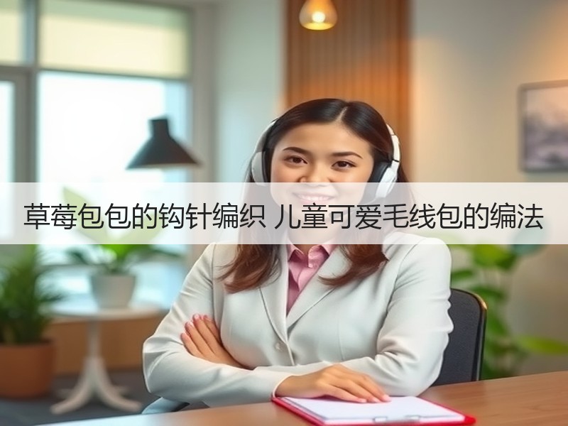 草莓包包的钩针编织 儿童可爱毛线包的编法