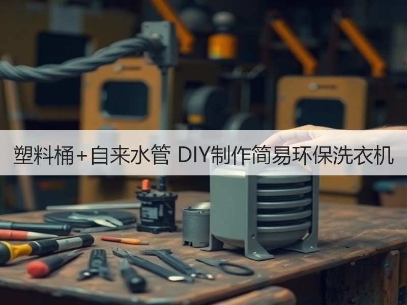 塑料桶+自来水管 DIY制作简易环保洗衣机