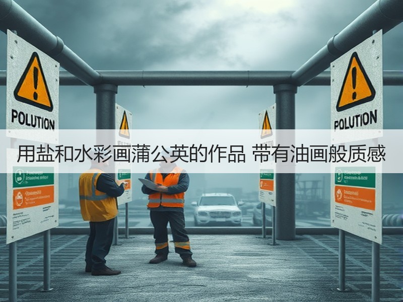 用盐和水彩画蒲公英的作品 带有油画般质感