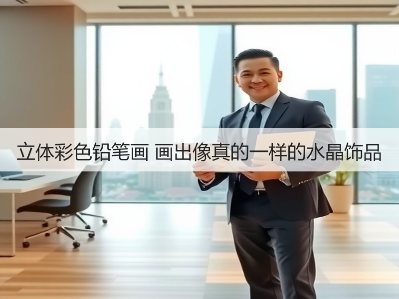 立体彩色铅笔画 画出像真的一样的水晶饰品