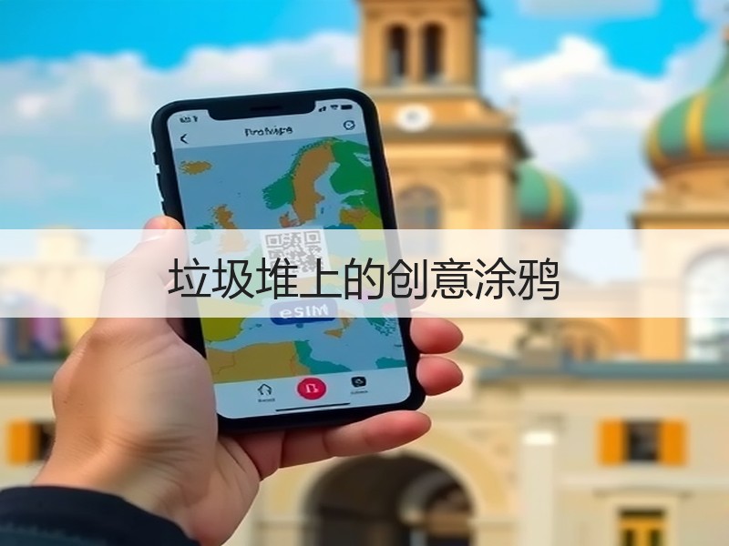 垃圾堆上的创意涂鸦