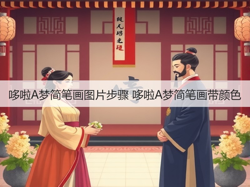 哆啦A梦简笔画图片步骤 哆啦A梦简笔画带颜色