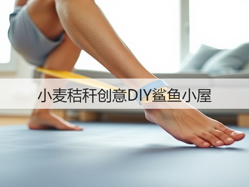 小麦秸秆创意DIY鲨鱼小屋