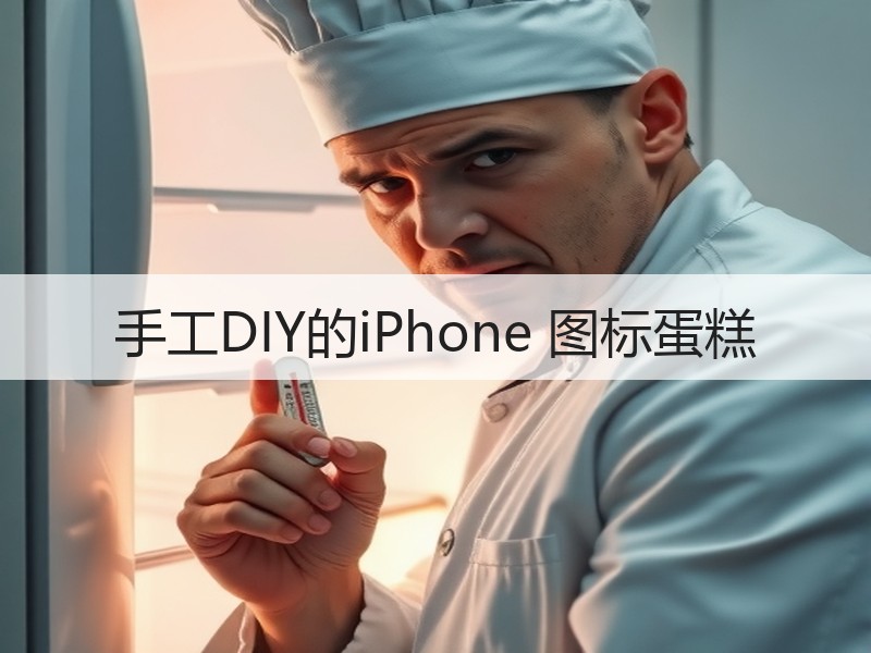 手工DIY的iPhone 图标蛋糕