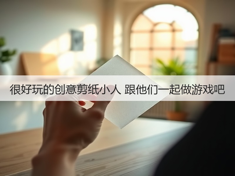 很好玩的创意剪纸小人 跟他们一起做游戏吧