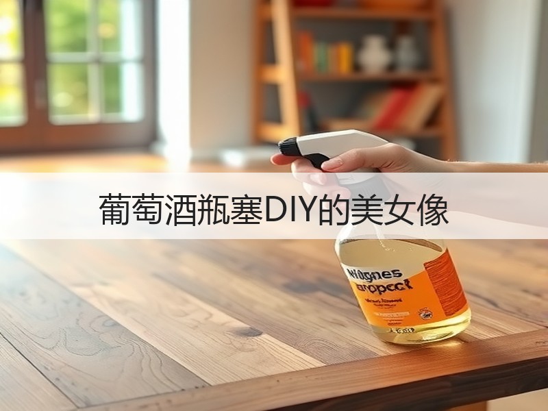 葡萄酒瓶塞DIY的美女像