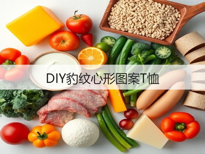 DIY豹纹心形图案T恤