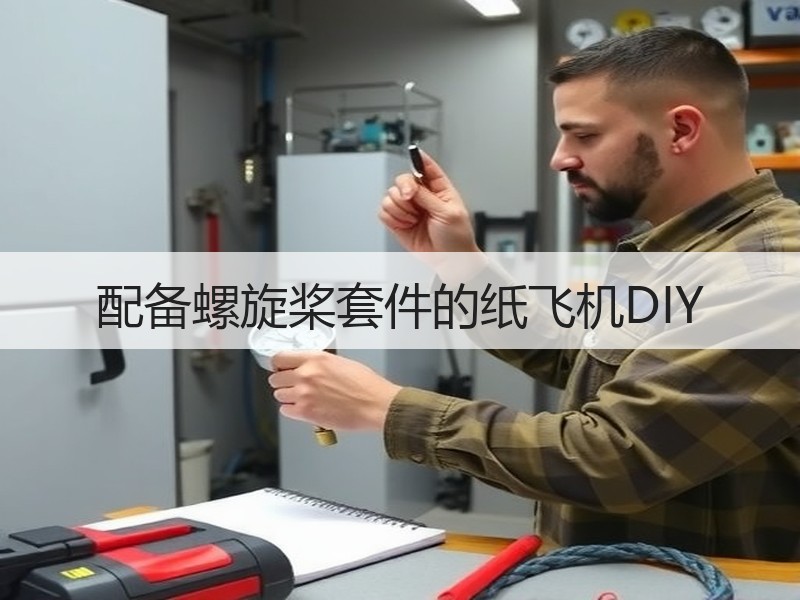 配备螺旋桨套件的纸飞机DIY