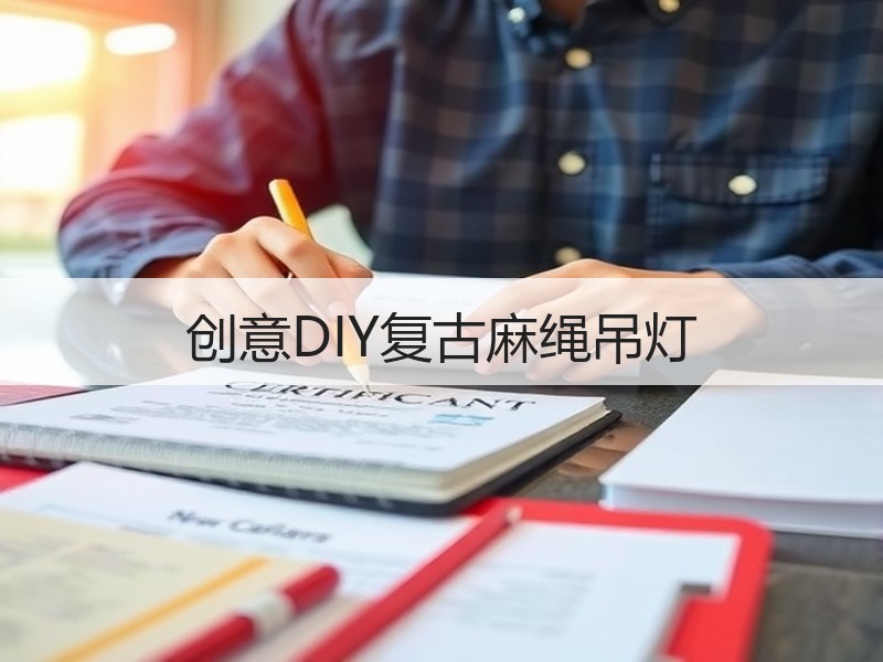 创意DIY复古麻绳吊灯